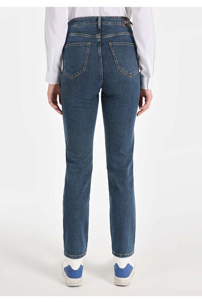 Colin's 703 Carla Slim Fit Mid Waist Straight Leg Women's Blue Jean Pants