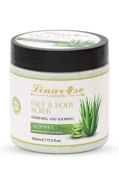 Linarose Aloe Vera Face and Body Scrub - 500 ml