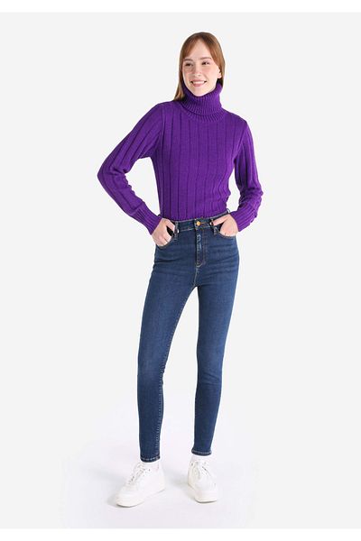 Colin's 760 Dıana Skinny Fit High Waist Narrow Leg Women's Dark Blue Jean Trousers