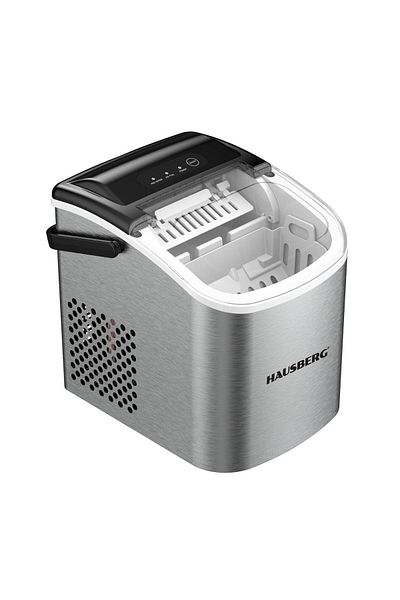Hausberg Výrobník ledu HB-6019IN, nádoba 1,2 litru, led 12-15 kg / 24 hodin, 0,6 kg, 9 kostek/6-9 min