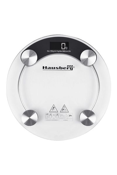Hausberg Ζυγαριά σώματος HB-6000NG, οθόνη LCD, αυτόματο κλείσιμο, ένδειξη μπαταρίας, 180 kg, γυαλί