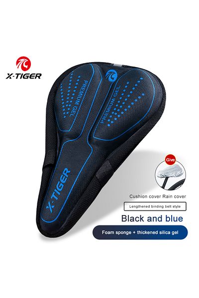Choice Blue X-TIGER Road Bike Seat Cover Thickened Gels Mountain Bicycle Saddle Cushion Comfortable Cycling
