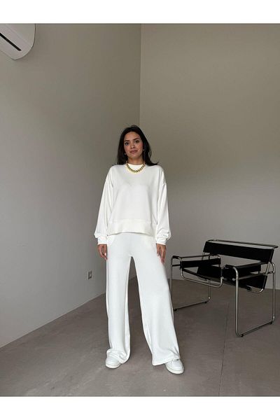 Bade Butik Ecru Extra Soft Long Sleeve Suit