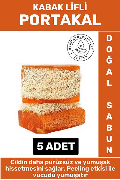 Wintoup Special Production Massage Effect Moisturizing Dryness Relief Natural Pumpkin Fiber Orange Soap 5 Pieces