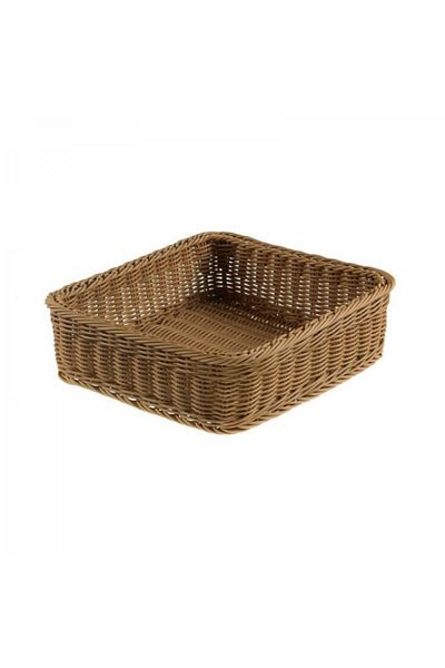 LEONE Brown serving basket, Vanity, 32.5x32.5x10 cm
