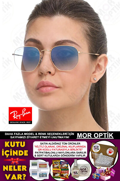 Ray-Ban Mor Optik Rb3548 001/3F (54 SİZE) Unisex - Mavi Degrade Aynalı Cam