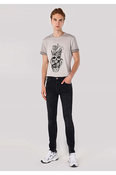 Colin's 040 Alex Super Slim Fit Low Waist Narrow Leg Black Men's Pants