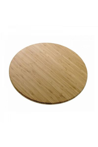 LEONE Platou dublu rotativ din bambus, 32 cm diametru