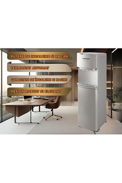 Hausberg Dozator apa de podea HB-6027GR, compresor, incalzire 550 W, racire 80 W, indicatoare LEd, termostat