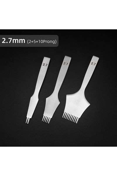 QJH 2.7mm High Quality Steel Sharp Chisel French Style Pricking  Leather Punching Tools Leather Punching