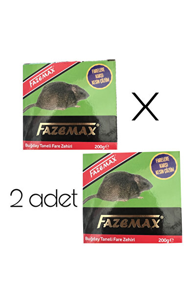 Fazemax Fare Zehri Buğday Taneli Yem Farelere Kesin Çözüm Fazemax 2 Adet
