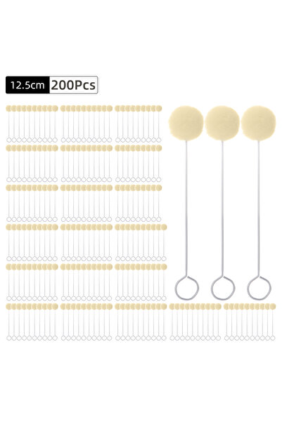 Choice 12.5 سم - 200 قطعة من 20 إلى 200 قطعة من ممسحات الصوف، مجموعة فرشاة كر...