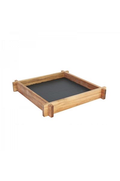 Viejo Valle Slate platter with acacia wood support, 27.5x27.5x4 cm