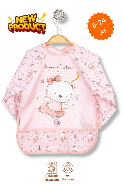 Bebechi Long Sleeve 6-24 Months Activity Hobby Baby Bib with Pockets
