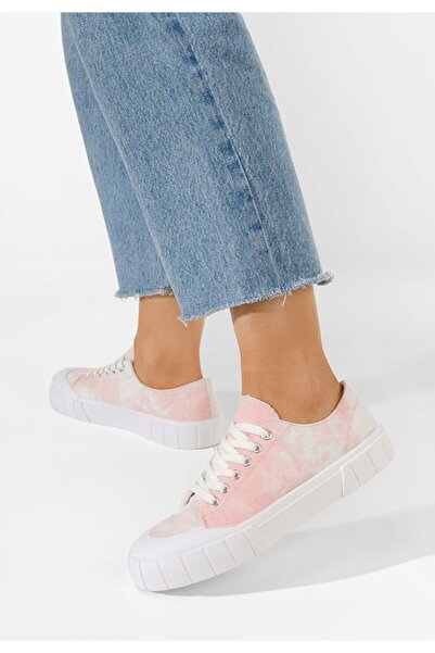 B T Shoes Γυναικεία Ροζ Σνίκερς Αμπαντίν