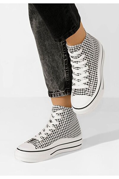 B T Shoes Γυναικεία sneakers αστραγάλο Hanya V2 λευκά