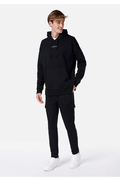 Colin's Regular Fit Mid Waist Straight Men's Black Sweatpants