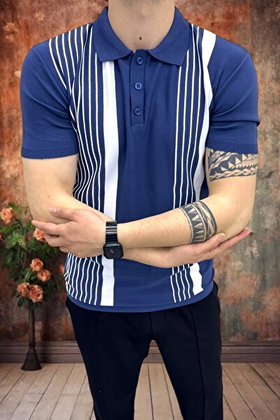 BİRBEYSTORE Футболка з коміром поло Зручна форма чоловіча трикотажна тканина