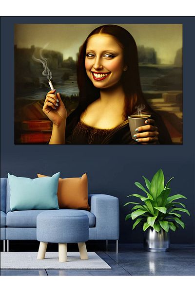 Tablomega Διακοσμητικός πίνακας καπνιστής Mona Lisa