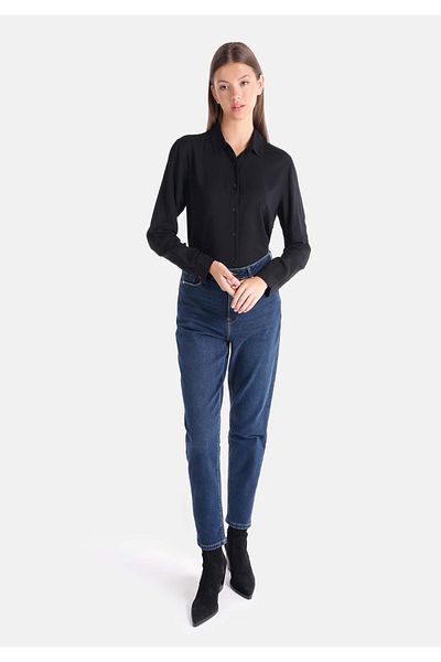 Colin's 896 Maria Mom Fit High Waist Shrinking Leg Women's Blue Jean Trousers