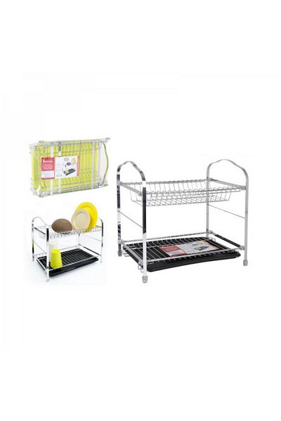 Viejo Valle 2-tier metal dish drainer, Quttin, 41x25x38 cm