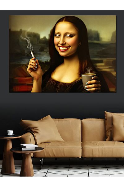 Tablomega Διακοσμητικός πίνακας καπνιστής Mona Lisa