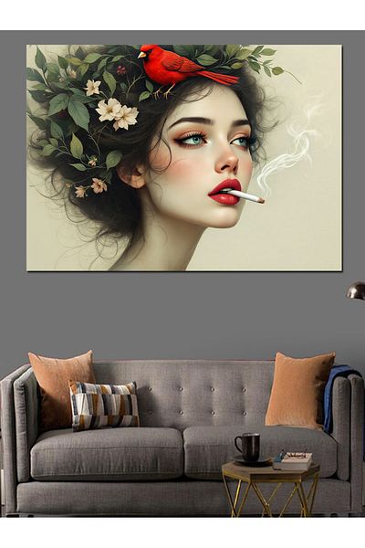 Tablomega Pictură decorativă pentru femei cu coroană de flori