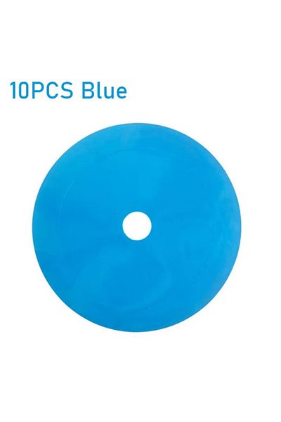 Ninth World 10 PCS Blue 10pcs Soccer Flat Cones Marker Disc Basketball Sports Speed Agility Training Markers Ind