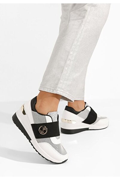 B T Shoes Λευκά αθλητικά παπούτσια πλατφόρμας Σαλέσια
