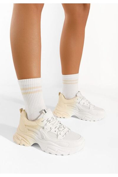 B T Shoes Бели дамски маратонки Chrystelle V3