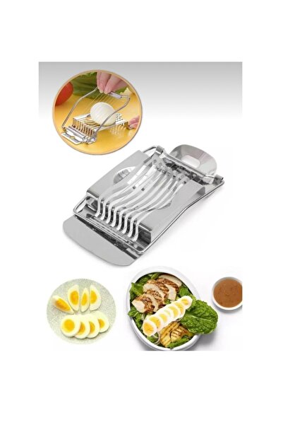 abnturk Haşlanmış Yumurta Dilimleyici Pratik Paslanmaz Çelik Yumurta Kesme Aleti