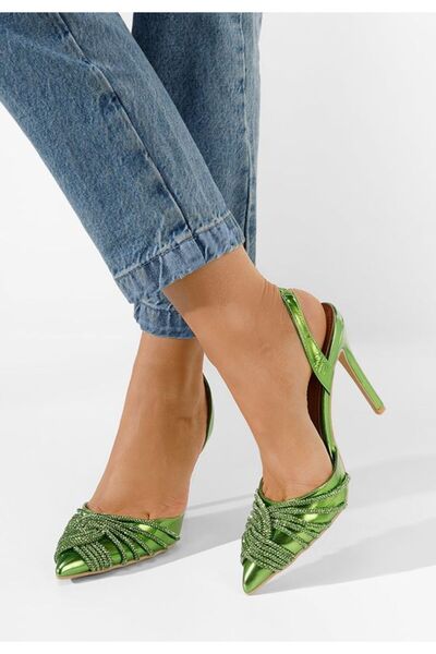 B T Shoes Βιβιάνα Πράσινα Κομψά Παπούτσια Στιλέτο