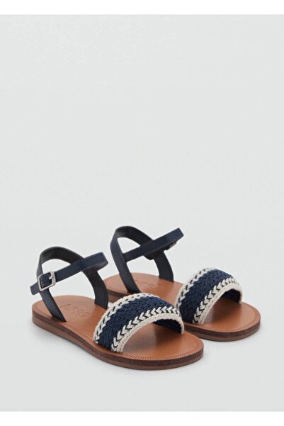 MANGO Baby Örgü detaylı kayışlı sandalet