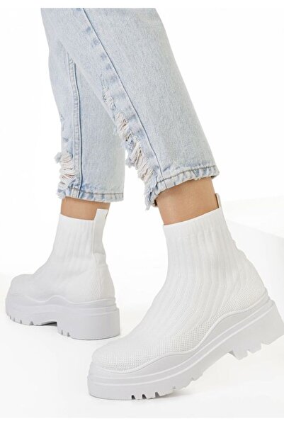 B T Shoes Ψηλόκορφα αθλητικά παπούτσια Λευκά Brinley V1