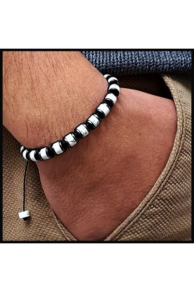 Seven Art Jewelry Natural Stone Bracelet, Howlite Bracelet, Macrame Bracelet,
