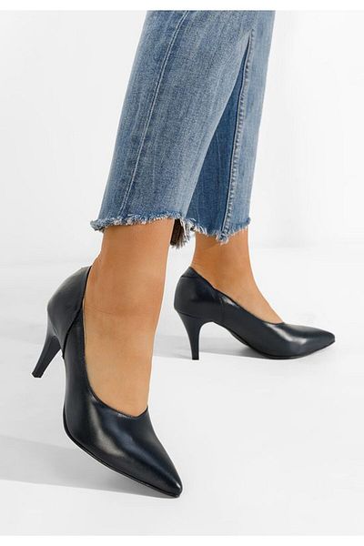B T Shoes Pantofi Stiletto Piele Albastri Villemomble