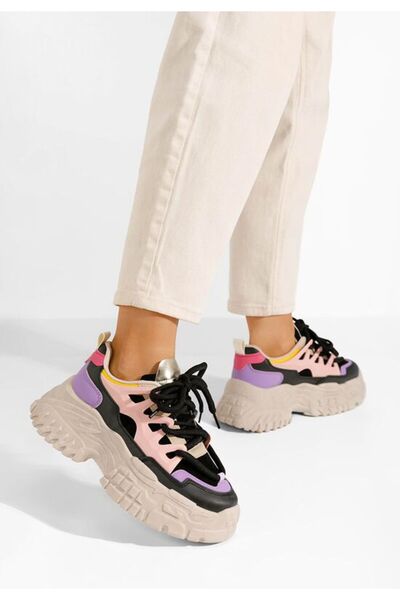B T Shoes Αντένε Πολύχρωμα Σνίκερς Πλατφόρμας