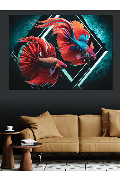 karizmart Pictură decorativă Red Warrior Beta Fish