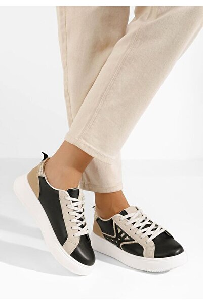 B T Shoes Γυναικεία Σνίκερς Ελίζεθ Μαύρα