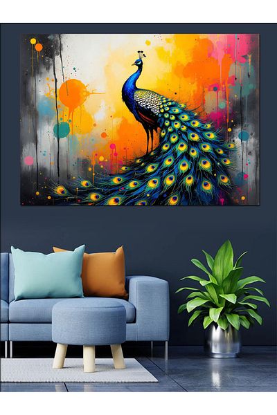 Tablomega Pictură decorativă artistică cu păun