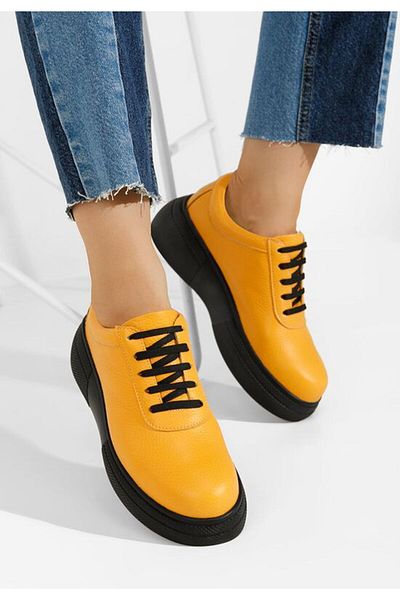 B T Shoes Pantofi casual cu platformă Dalisa galbeni