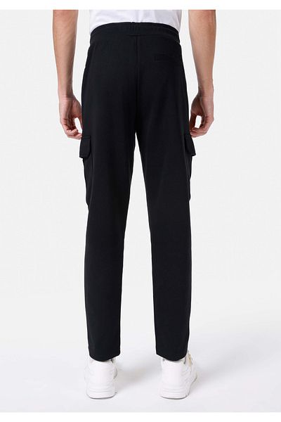 Colin's Regular Fit Mid Waist Straight Men's Black Sweatpants