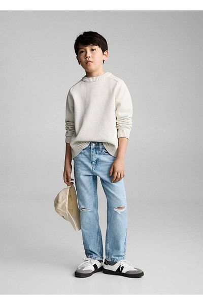 MANGO Kids Blugi decorativi cu detaliu rupt
