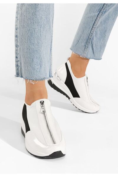 B T Shoes Ντόλι λευκά αθλητικά παπούτσια πλατφόρμας