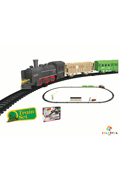 MGS OYUNCAK Tren Seti Oyuncak Tren Retro Lokomotif Tren Seti 25 Parça