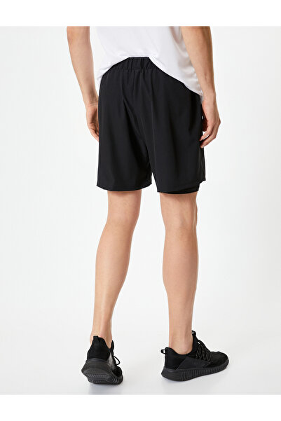 Koton Taytlı Şort Beli Bağcıklı Baskılı Cep Detaylı