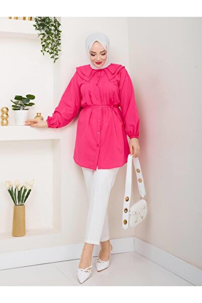 moda periy kadın modest yazlık Bebe Yaka Tesettür Tunik