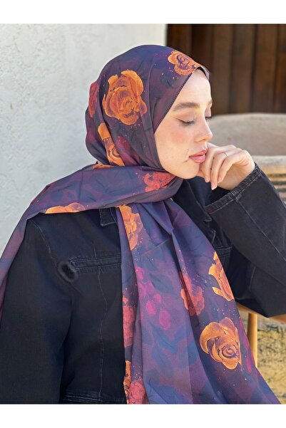 Modakaşmir Σάλι με σχέδιο Rosa