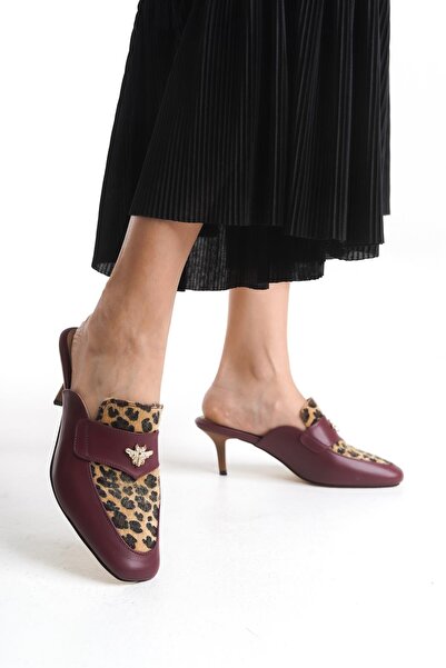 Niloshka Ornello Leopard Pattern Accessory Loafer Women's Slippers