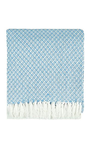 Generic Home Decor Rustic Couch Sofa Chair Bed Diamond Throw Blanket with Fringes 100% COTTON, 127X154 cm